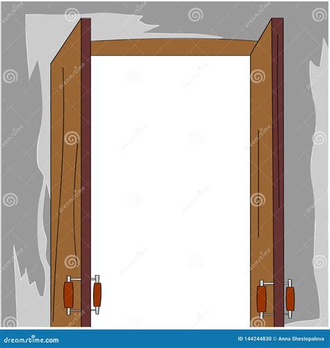 Open The Door Stock Vector Illustration Of House Open 144244830