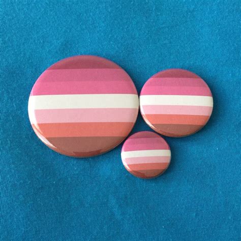 lesbian les pride flag pin badge pinback button 1 pin etsy