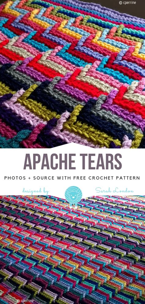 Apache Tears Blanket Free Crochet Pattern