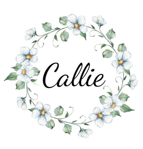 Girls Name In Floral Wreath Calliope Calliopecallie Ka Lye Oh Pee