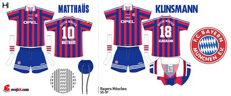 Fifa 21 world xi 2020. Kit Design, by eroj: 1995-97 Bayern de Munique (Home e Away)