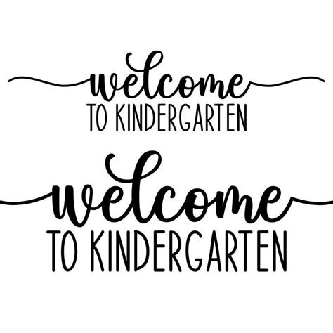 Welcome To Kindergarten Svg Welcome To School Sign Svg Etsy