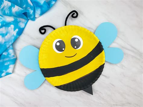 Paper Plate Bee Craft For Kids Free Template