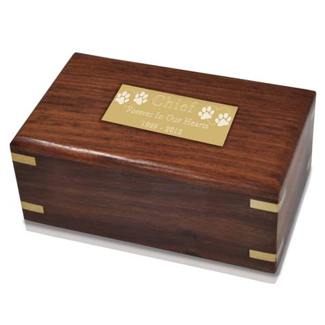Urns are small containers used to hold the ashes of a cremated pet and are often made of clay or wood. Perfect Wooden Box Pet Urn Small
