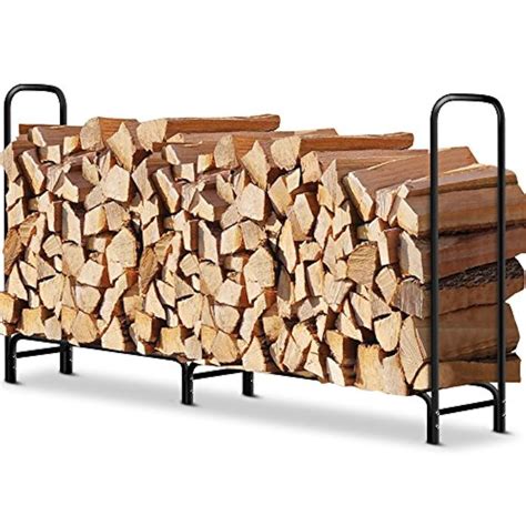 Ft Outdoor Fire Wood Log Rack For Fireplace Heavy Duty Firewood Pile Storage Ebay