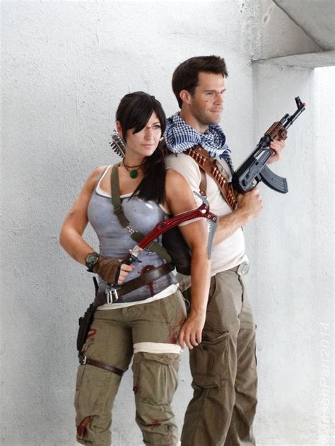 Lara Croft Tomb Raider And Nathan Drake Uncharted Cosplay