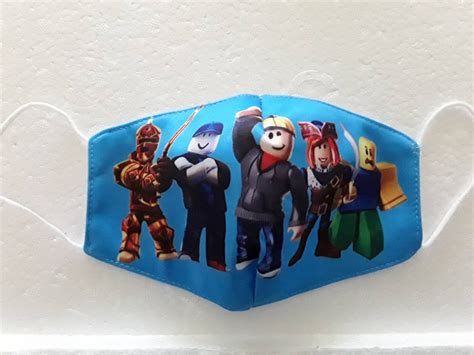 Roblox Kids Mask Washable Reusable Vibrant Colors 100 Etsy