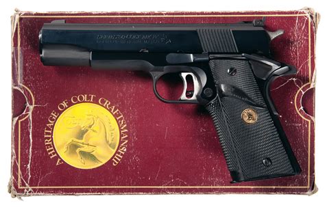Colt Mk Iv Series 80 Gold Cup National Match Semi Automatic Pistol With Box