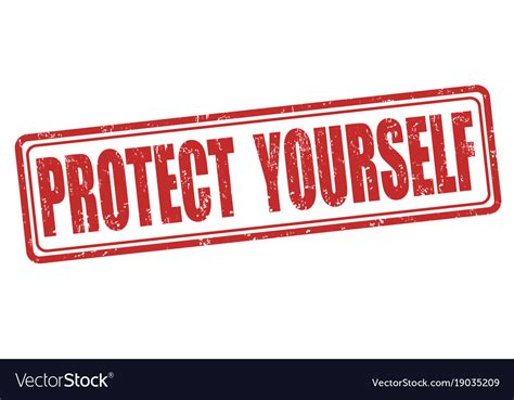 Protect Yourself Stamp Royalty Free Vector Image