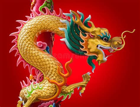 Chinese Dragon With Red Background Stock Photo Image Of Antennae