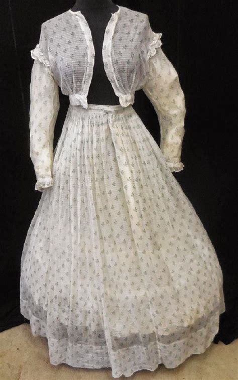 Late 1820s Sheer Romantic Era Dress Dresses