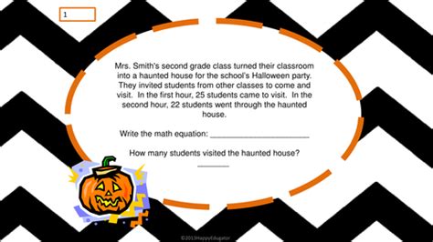 Halloween Math Word Problems Addition And Subtraction Task Cards