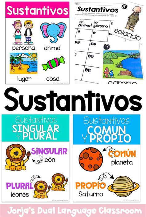 Sustantivos Actividades Bilingual Classroom Spanish Students