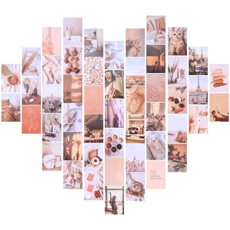 Buy 50 Pcs Collage Prints Aesthetic Kit 4x6 Inch Wall Picture Collage Kit Photo Wall Arts