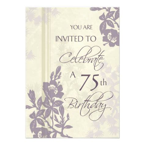 75th Birthday Invitation Cards Invitation Design Blog