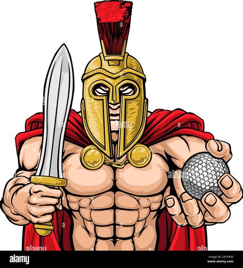 Spartan Trojan Golf Sports Mascot Stock Vector Image And Art Alamy