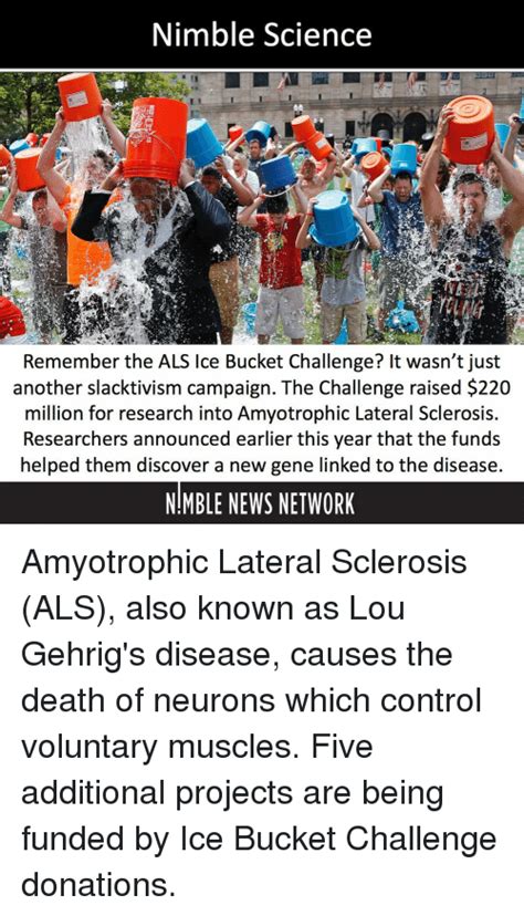 Nimble Science Remember The Als Ice Bucket Challenge It Wasnt Just