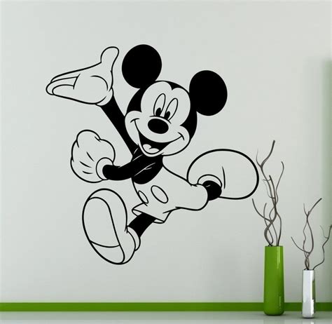 Mickey Mouse Wall Decal Cartoon Vinyl Sticker Wall Art Decor Childrens
