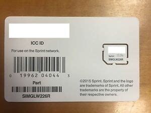 Sprint icc id nano sim card for iphone 5 simglw406r. Sprint sim card UICC SIMGLW226R 4G LTE 19962040443 | eBay