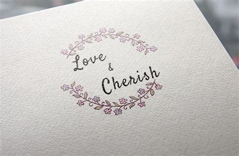 Love And Cherish Wedding Logo Template 66583