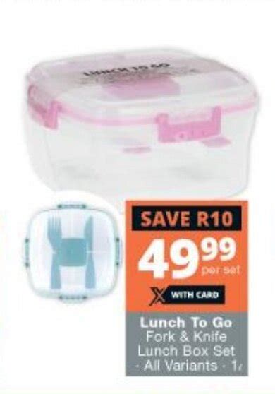 Lunch To Go Fork And Knife Lunch Box Set All Variants 1l Offer At Checkers