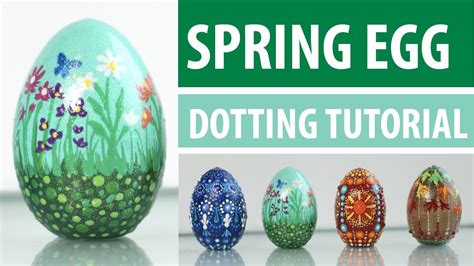 How To Paint A Spring Flower Easter Egg Beginner Dotting Tutorial