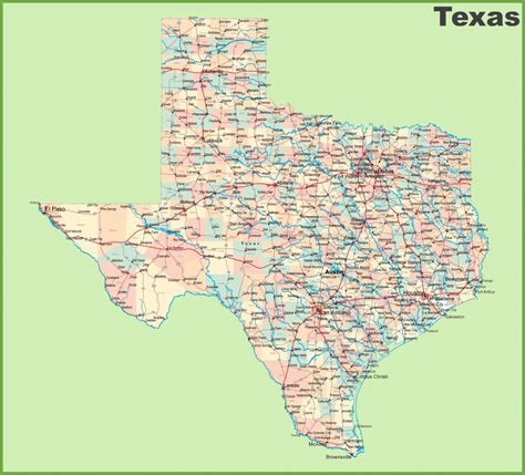 Map Of Texas Highways And Interstates Printable Maps