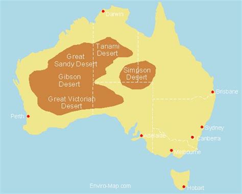 The Five Largest Deserts In Australia Include The Great