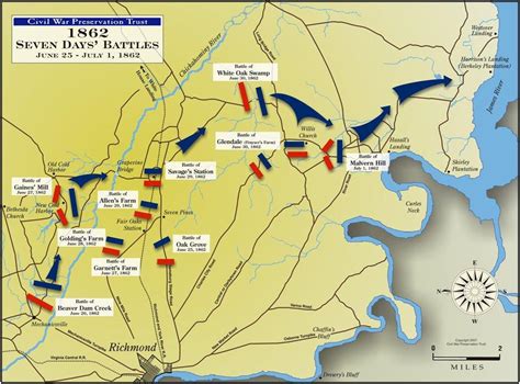 Seven Days Campaign Of 1862 American Battlefield Trust