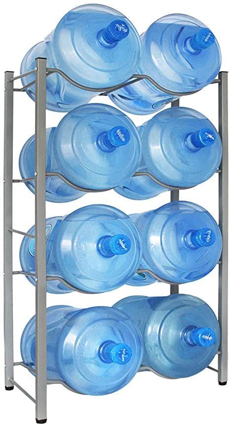 Ationgle Water Bottle Holder For 8 Bottles 4 Tier Water Cooler Jug