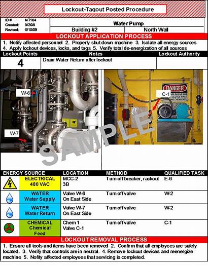 Loto Lockout Template Tagout Placard Energy Excel