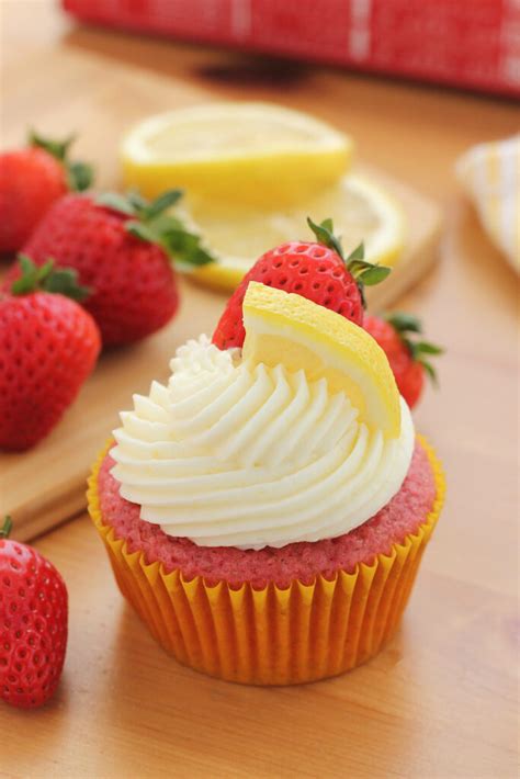 Easy Strawberry Lemonade Cupcakes One Sweet Appetite