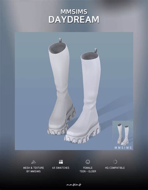Sims 4 S4cc Mmsims Daydream Boots The Sims Book