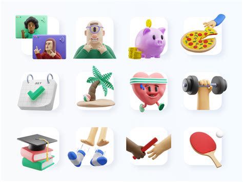 3d Icons Pack By Rob Heath For Aweber On Dribbble