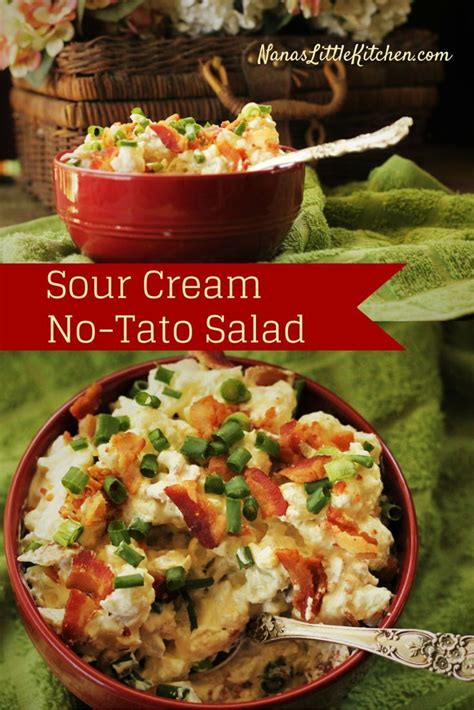 Vegan potato salad recipe healthy eats: Loaded Sour Cream No-Tato Salad - Are you looking for a ...