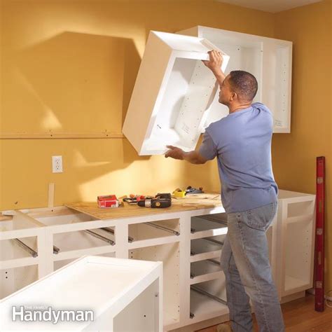 The blocks have crisp beveled edges for a more attractive presentation. Installing Kitchen Cabinets | The Family Handyman