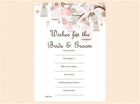 Wishes For The Bride And Groom Card Wishes For The Couple Etsy