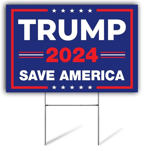 Trump 2024 Yard Sign Trump 2024 Save America Lawn Sign Trump For