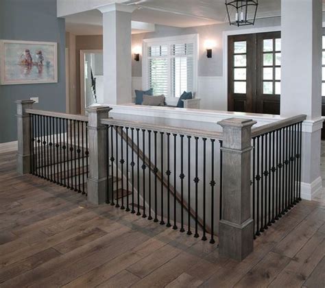 Options 1 and 3 would require that you tear into the stairs a little bit so you could anchor a newel post securely to the stair jack with bolts or lags, as well as some. Love the railing | Stairs in kitchen, Stair remodel, Open ...