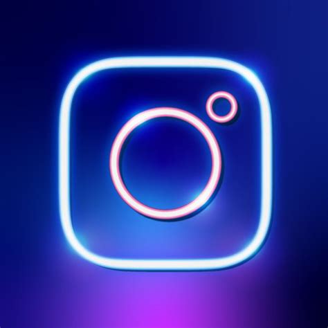 Instagram Neon Vector Icon Aestetic Illustration Nature Iphone