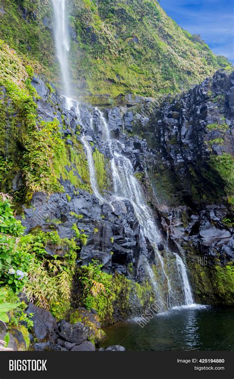 Azores Waterfalls Image And Photo Free Trial Bigstock