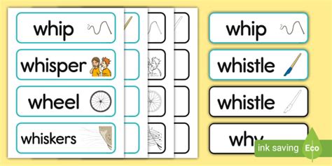 Wh Digraph Word Cards Teacher Made