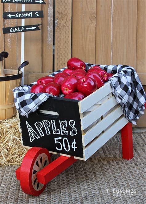 Rustic Wheelbarrow Turned Charming Apple Cart With The Home Depots