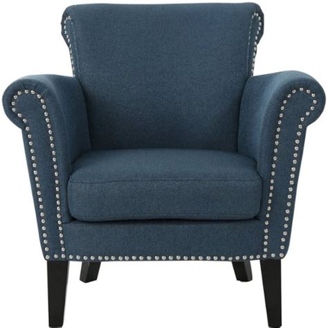 Pick up a blue leather chair in shades of light aqua, turquoise, or navy to complement your current suite, or mix and match hues in a new living room set. Noble House Fremont Club Chair Navy Blue 302568 - Best Buy
