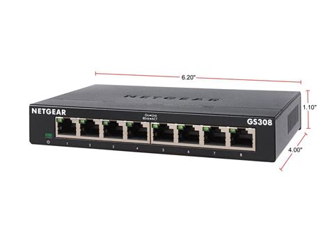 Netgear 8 Port Gigabit Ethernet Unmanaged Switch Gs308