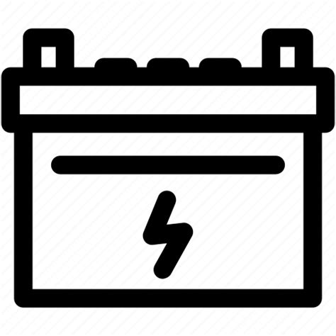 Automotive battery, battery charging, car battery, truck battery, vehicle battery icon