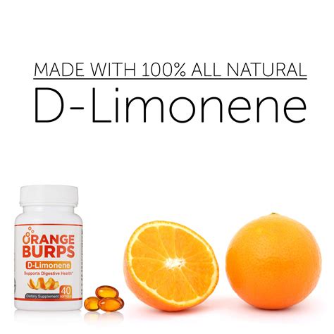 Mih Products Orange Burps D Limonene Softgels All Natural Orange