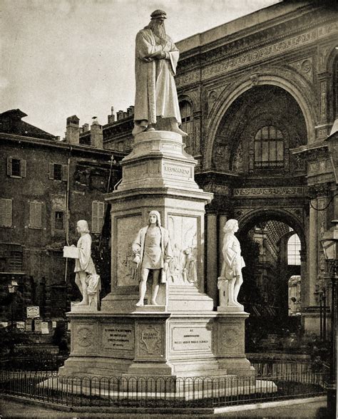 Leonardo da vinci, who was born in 1452 and died in 1519, is famous for both his art and inventions. Leonardo Da Vinci Statue Milan Italy about 1892 ...