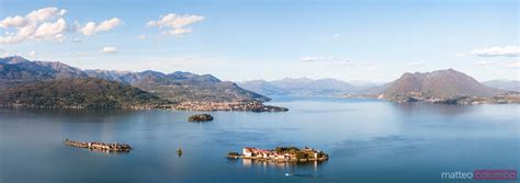 Panoramic Of Borromean Islands Lake Maggiore Italy Royalty Free Image