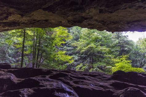 Old Man S Cave In Summer Hocking Hills State Park Ohio Stock Image